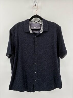 Robert Graham Men's Short-Sleeve Button-Up Shirt - Navy